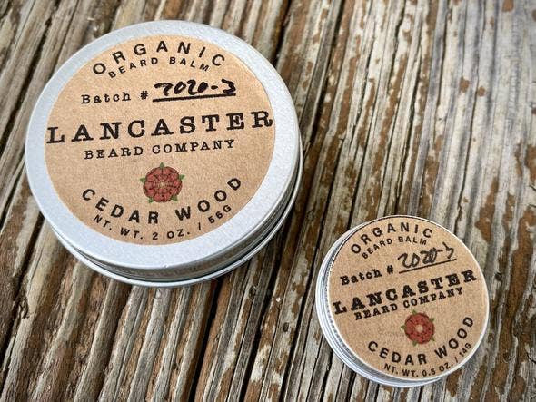 Lancaster Beard Company - Cedar Wood Organic Beard Balm - 2 Oz