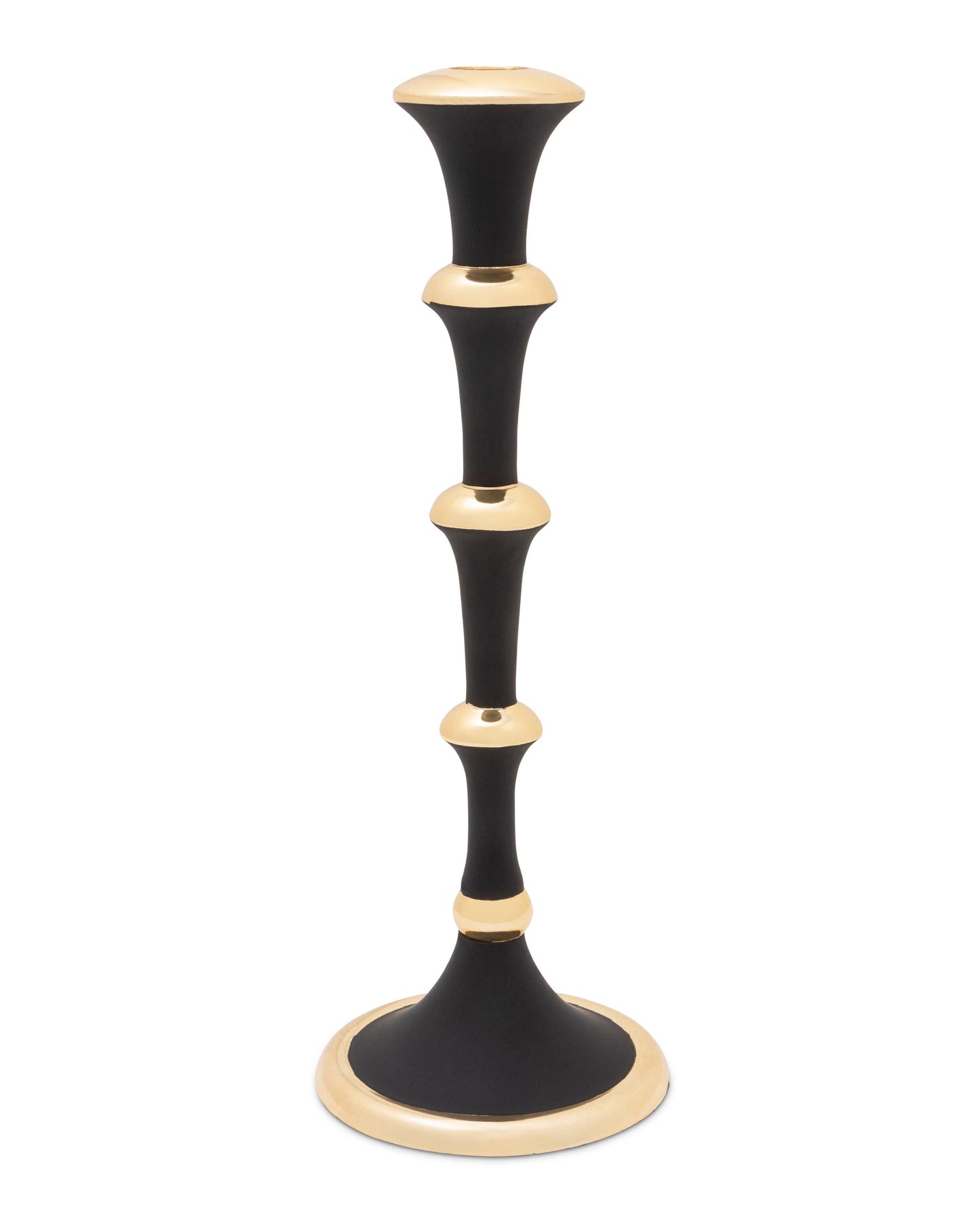 CLASSIC TOUCH DECOR INC. - 8.25"H Black And Gold Candlestick